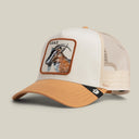 Goorin Bros 👑 🐐 "GOAT TRUCKER" Chalk / White A-Frame Adjustable Trucker Snapback Cap