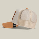 Goorin Bros 👑 🐐 "GOAT TRUCKER" Chalk / White A-Frame Adjustable Trucker Snapback Cap