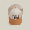 Goorin Bros 👑 🐐 "GOAT TRUCKER" Chalk / White A-Frame Adjustable Trucker Snapback Cap