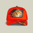 Goorin Bros 🔥 🐆 "BLAZING FLAMES CHEETAH" Blaze Red A-Frame Adjustable Trucker Snapback Cap