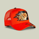 Goorin Bros 🔥 🐆 "BLAZING FLAMES CHEETAH" Blaze Red A-Frame Adjustable Trucker Snapback Cap