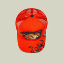 Goorin Bros 🔥 🐆 "BLAZING FLAMES CHEETAH" Blaze Red A-Frame Adjustable Trucker Snapback Cap