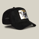 Goorin Bros 💰 🐮 "GOLDEN CASH COW" Black / Gold A-Frame Adjustable Trucker Snapback Cap