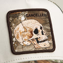 Goorin Bros 🌳 💀 "REALTREE EDGE CANCELLED SKULL" Realtree Camo / White A-Frame Adjustable Trucker Snapback Cap