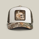 Goorin Bros 🌳 💀 "REALTREE EDGE CANCELLED SKULL" Realtree Camo / White A-Frame Adjustable Trucker Snapback Cap
