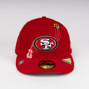 New Era San Francisco 49ers ✌️ "City of Peace" Red 59Fifty Pre-Curved Fitted Hat + Includes Pin