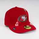 New Era San Francisco 49ers ✌️ "City of Peace" Red 59Fifty Pre-Curved Fitted Hat + Includes Pin