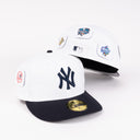 New Era New York Yankees "VELCRO ALL OVER PATCHES" White / Navy 59Fifty Fitted Hat