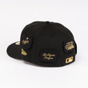 New Era Los Angeles Dodgers "VELCRO ALL OVER PATCHES" Black / Gold 59Fifty Fitted Hat