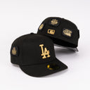 New Era Los Angeles Dodgers "VELCRO ALL OVER PATCHES" Black / Gold 59Fifty Fitted Hat