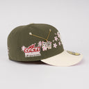Shoe Club x New Era Exclusive Los Angeles Dodgers 🌸 🫒 🌵 "OLIVE SAKURA CACTI PARK TRAVIS CHERRY BLOSSOM" 59Fifty Fitted Hat + FREE CHAIN PIN