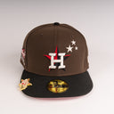 Shoe Club x New Era Exclusive Houston Astros "CACTI PARK TRAVIS SCOTT MOCHA" 59Fifty Fitted Hat + FREE BRIM CLIP