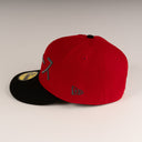 Shoe Club x New Era Exclusive Los Angeles Dodgers "RED SAMURAI JAPANESE KATAKANA LOGO" 59Fifty Fitted Hat + FREE BRIM CLIP