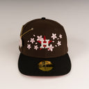 Shoe Club x New Era Exclusive Houston Astros 🌸🌵☕ "SAKURA CACTI PARK TRAVIS SCOTT MOCHA CHERRY BLOSSOM" 59Fifty Fitted Hat + FREE CHAIN PIN