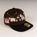 Shoe Club x New Era Exclusive Los Angeles Dodgers 🌸🌵☕ "SAKURA CACTI PARK TRAVIS SCOTT MOCHA CHERRY BLOSSOM" 59Fifty Fitted Hat + FREE CHAIN PIN