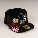 New Era San Jose Sharks "AMERICANA USA EAGLE VISOR" 59Fifty Pre-Curved Fitted Hat