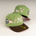 Shoe Club x New Era Exclusive New York Yankees 🌸 🍵 "SAKURA MATCHA CHERRY BLOSSOM" 59Fifty Fitted Hat + FREE CHAIN PIN