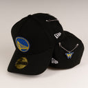 New Era Golden State Warriors "NBA DRAFT ICE RHINESTONES" 59Forty Fitted A-Frame Hat + INCLUDES CHAIN PIN