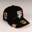 Shoe Club x New Era Exclusive San Francisco Giants 🌹 "ROSE PACK BLACK / RED" 59Fifty Fitted Hat + FREE BRIM CLIP