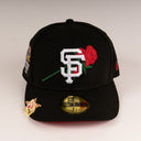 Shoe Club x New Era Exclusive San Francisco Giants 🌹 "ROSE PACK BLACK / RED" 59Fifty Fitted Hat + FREE BRIM CLIP