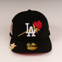 Shoe Club x New Era Exclusive Los Angeles Dodgers 🌹 "ROSE PACK BACK TO BACK CHAMPS" 59Fifty Fitted Hat + FREE BRIM CLIP