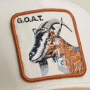 Goorin Bros 👑 🐐 "GOAT TRUCKER" Chalk / White A-Frame Adjustable Trucker Snapback Cap