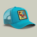 Goorin Bros 💥 🐓 "POP ART COCK" Cyan Blue A-Frame Adjustable Trucker Snapback Cap