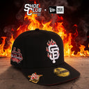 Shoe Club x New Era Exclusive San Francisco Giants 🔥 "CANDLESTICK FLAMES RED / SILVER" 59Fifty Fitted Hat + FREE BRIM CLIP