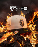 Shoe Club x New Era Exclusive San Francisco Giants "GOLDEN FLAMES" 59Fifty Fitted Hat + FREE BRIM CLIP