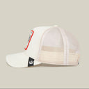 Goorin Bros 🐓 "THE COCK ROOSTER" White / Red A-Frame Adjustable Trucker Snapback Cap